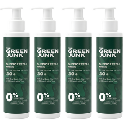 The Green Junk - Natuurlijke Zonnebrand 200ML (4-pack)