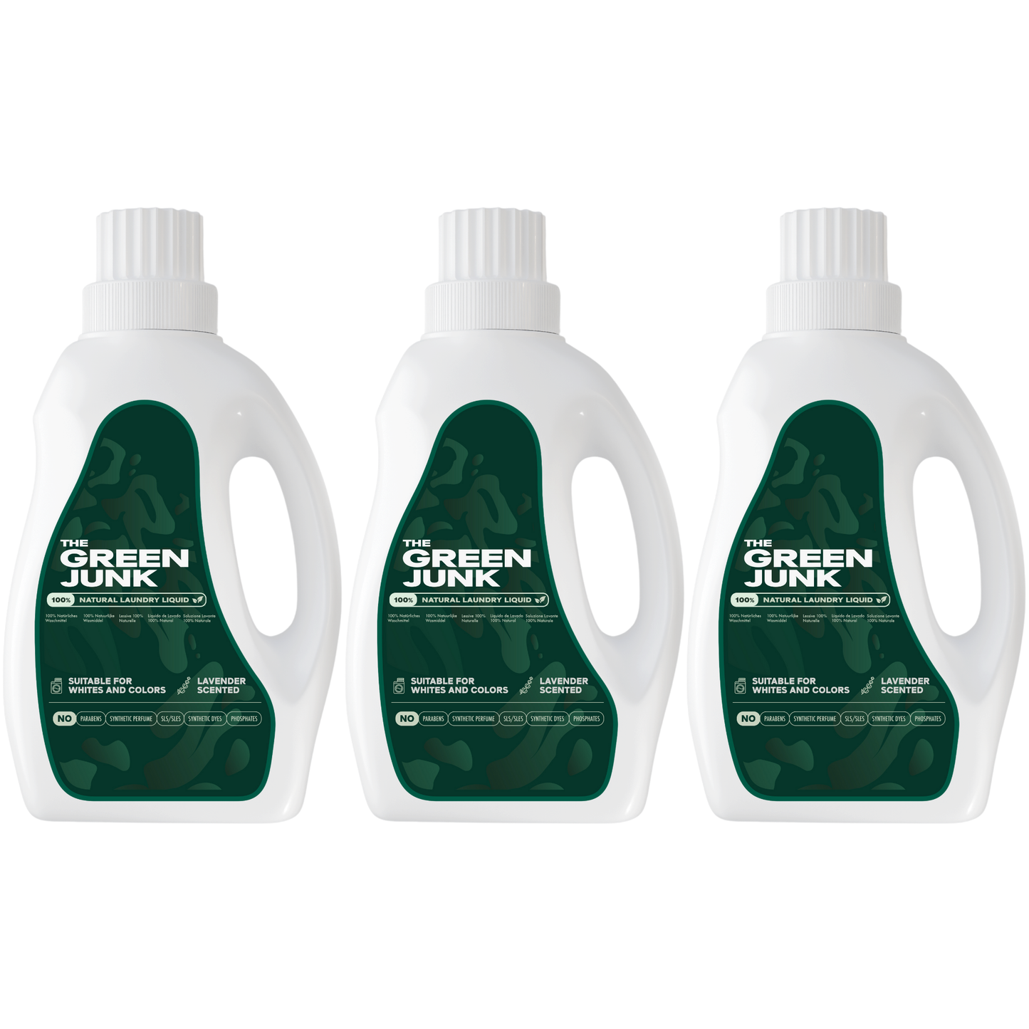 The Green Junk - 100% Natuurlijk Wasmiddel 750ML (3-pack)