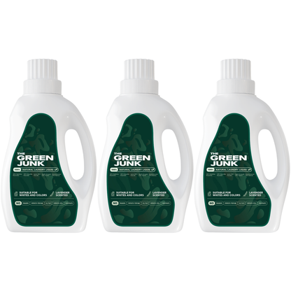 The Green Junk - 100% Natuurlijk Wasmiddel 750ML (3-pack)