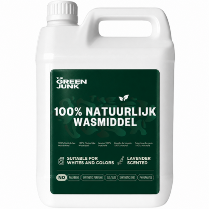 The Green Junk - 100% Natuurlijk Wasmiddel 5L Navulling (167 wasbeurten)