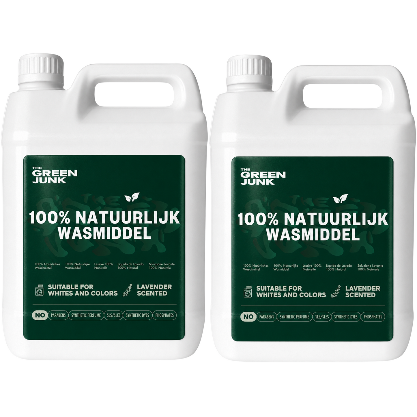 The Green Junk - 100% Natuurlijk Wasmiddel 5L Navulling (2-pack, 334 wasbeurten)