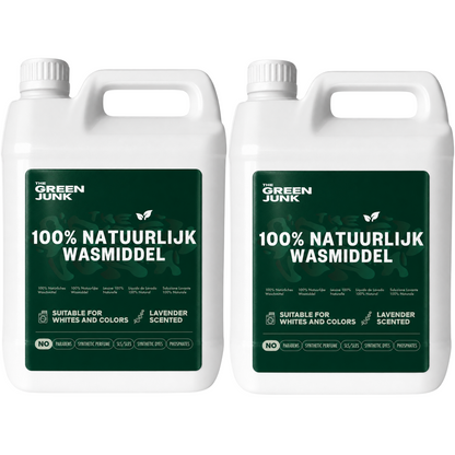 The Green Junk - 100% Natuurlijk Wasmiddel 5L Navulling (2-pack, 334 wasbeurten)