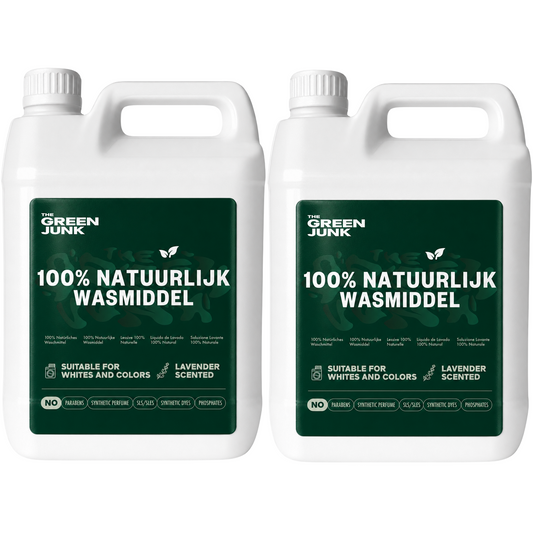 The Green Junk - 100% Natuurlijk Wasmiddel 5L Navulling (2-pack, 334 wasbeurten)