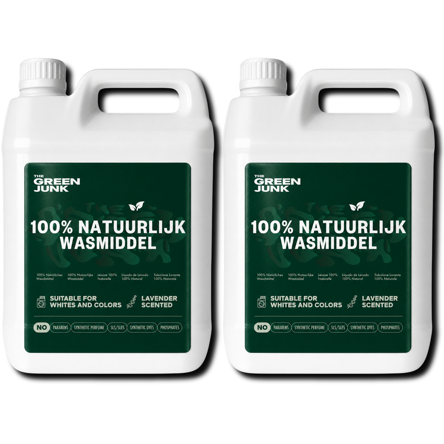 The Green Junk - 100% Natuurlijk Wasmiddel 5L Navulling (2-pack, 334 wasbeurten)