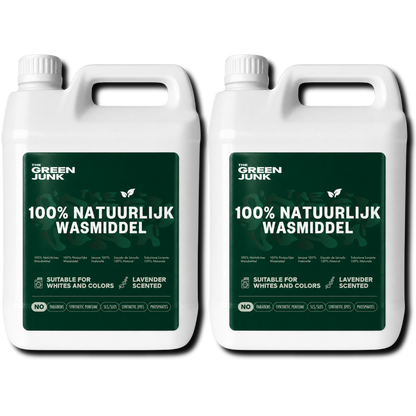 The Green Junk - 100% Natuurlijk Wasmiddel 5L Navulling (2-pack, 334 wasbeurten)
