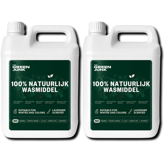 The Green Junk - 100% Natuurlijk Wasmiddel 5L Navulling (2-pack, 334 wasbeurten)