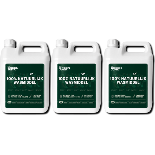 The Green Junk - 100% Natuurlijk Wasmiddel 5L Navulling (3-pack, 501 wasbeurten)