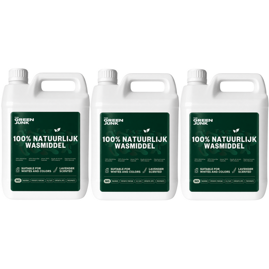 The Green Junk - 100% Natuurlijk Wasmiddel 5L Navulling (3-pack, 501 wasbeurten)